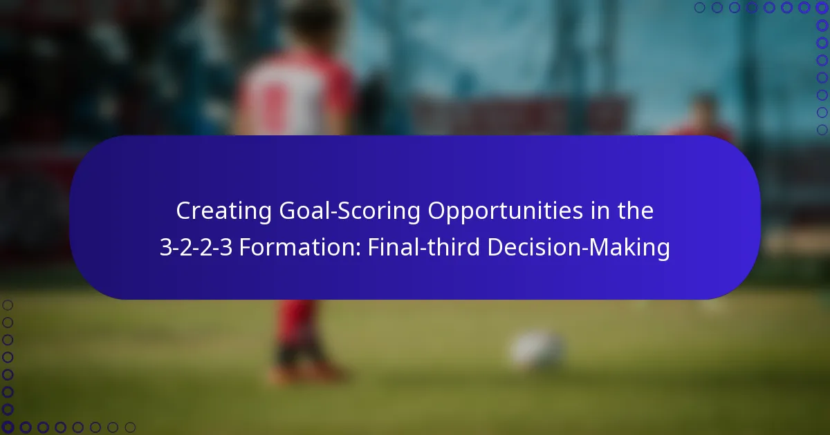 Creating Goal-Scoring Opportunities in the 3-2-2-3 Formation: Final-third Decision-Making