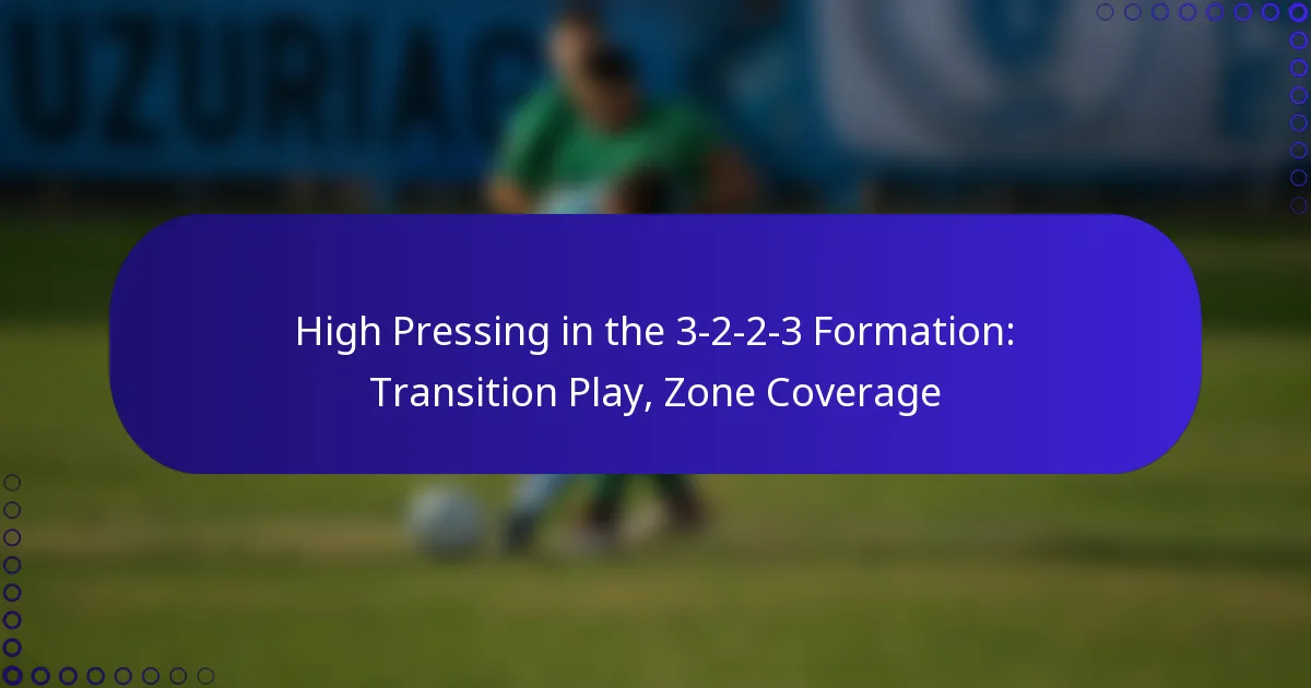 High Pressing in the 3-2-2-3 Formation: Transition Play, Zone Coverage