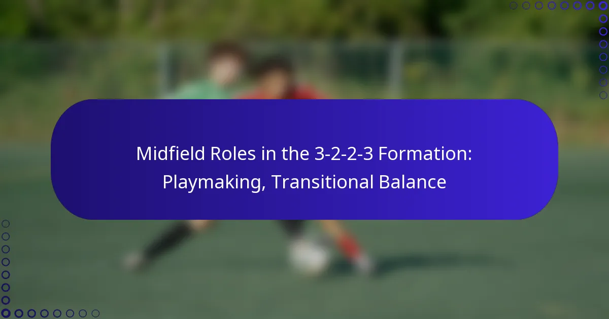 Midfield Roles in the 3-2-2-3 Formation: Playmaking, Transitional Balance