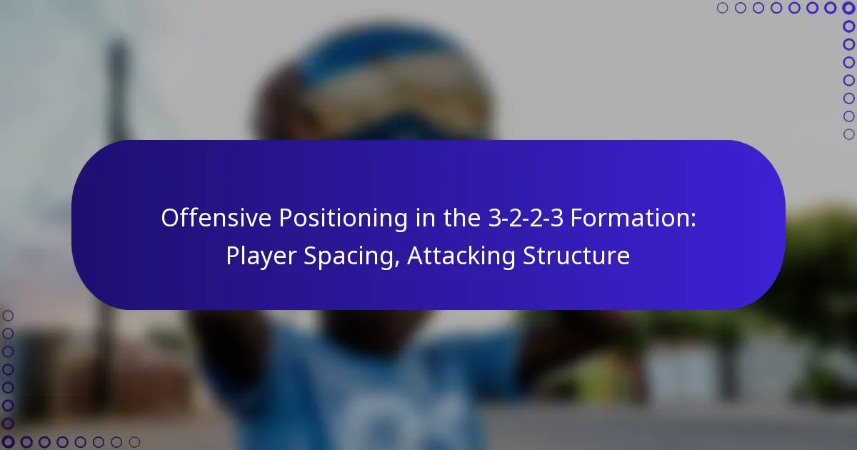 Offensive Positioning in the 3-2-2-3 Formation: Player Spacing, Attacking Structure