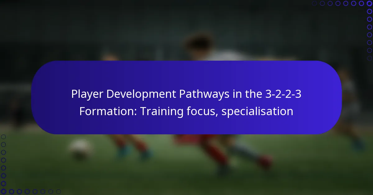 Player Development Pathways in the 3-2-2-3 Formation: Training focus, specialisation