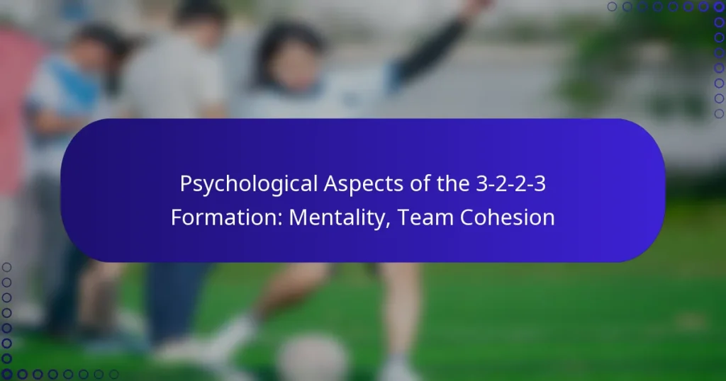 Psychological Aspects of the 3-2-2-3 Formation: Mentality, Team Cohesion