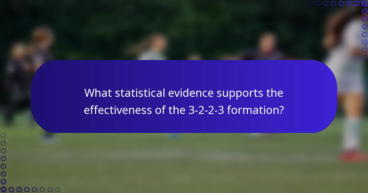 What statistical evidence supports the effectiveness of the 3-2-2-3 formation?